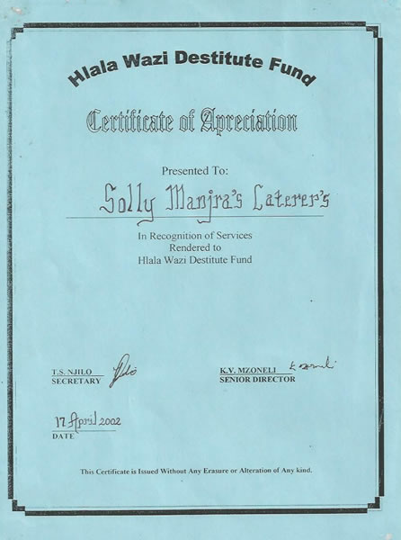 Municipal Business Registration certificate